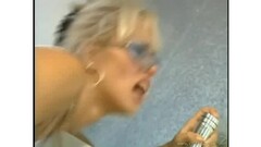 Blonde with glasses humped in the toilet Thumb