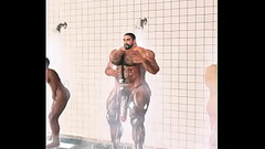 muscle bear urschel and teammates shower in football locker room Thumb