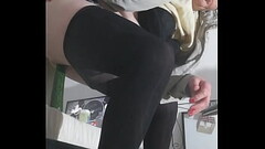 New leggings try on, 12 inch cucumber fuck, ass to mouth, twerking Thumb