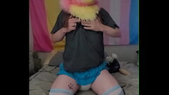 Trans Raptor Fursuiter Wetting Her Diaper And Then Fingering Herself Thumb