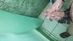 big cock cumshot in the shower Thumb