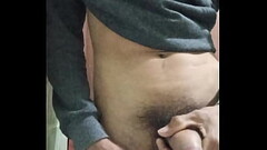 interesting cumshot after urinating in the bathroom Thumb